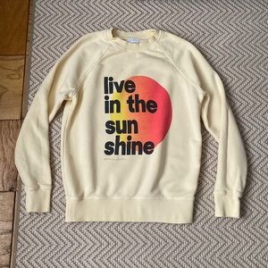 Spiritual Gangster Sunshine Old School Sweatshirt in Yellow - XS